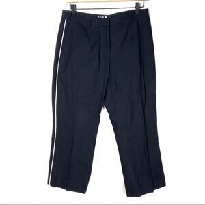 Michael Kors black cropped mid rise straight leg dress pants size 6